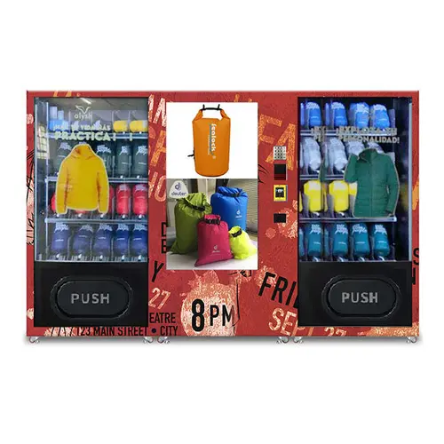 Clothing vending machine with touch screen big capacity raincoat vending machine